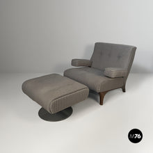 将图片加载到图库查看器,Armchair and pouf by Eugenio Gerli for Tecno, 1960s