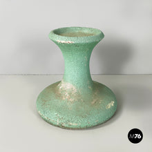 Load image into Gallery viewer, Pot holder in aqua green concrete, 1950s