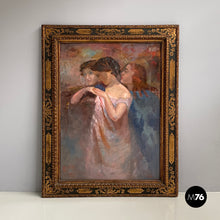 画像をギャラリービューアに読み込む, Painting with finely crafted wooden frame, 1800-1900s