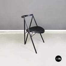 Charger l'image dans la galerie, Black rubber and metal chair by Zeus, 1990s