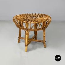 画像をギャラリービューアに読み込む, Stool in rattan, 1960s