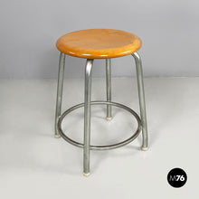 Charger l'image dans la galerie, Wooden and metal stool by Embru, 1960s