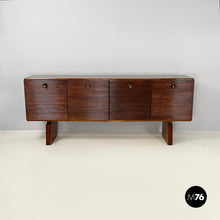 画像をギャラリービューアに読み込む, Wooden sideboard with four doors by Gio Ponti, 1940s