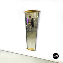 画像をギャラリービューアに読み込む, Full-length wall mirror in wood and metal, 1980s