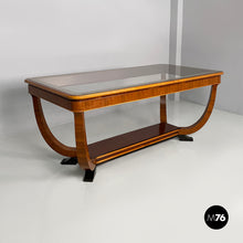 画像をギャラリービューアに読み込む, Dining table in wood and glass, 1930s