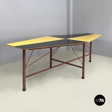 画像をギャラリービューアに読み込む, Dining table in wood, formica and iron, 1950s