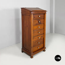 Load image into Gallery viewer, Wooden chest of drawers with bookstand, 1800s