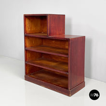 Load image into Gallery viewer, Bookcase in red wood, 1940s