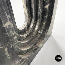 Charger l'image dans la galerie, Green and white marble console, 1980s