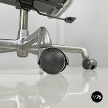 将图片加载到图库查看器,Dark grey leather office chair EA108 by Charles and Ray Eames for ICF, 1970s