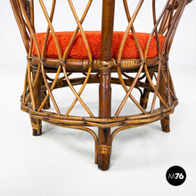 Load image into Gallery viewer, Rattan cockpit armchairs, 1970s