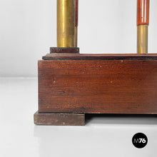 Carica l'immagine nel visualizzatore di Gallery, Pedestal in wood and brass, mid 1800s