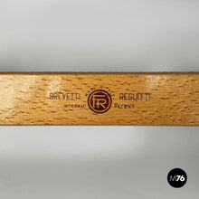 画像をギャラリービューアに読み込む, Deck chair in blue fabric and wood by Fratelli Reguitti, 1960s