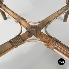 Carica l'immagine nel visualizzatore di Gallery, Chairs in rattan and light blue rattan, early 1900s