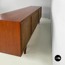 Load image into Gallery viewer, Wooden sideboard with drawers and sliding doors, 1960s