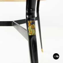 画像をギャラリービューアに読み込む, Coffee table in red marble, black metal and brass, 1960s