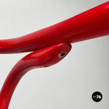 Load image into Gallery viewer, Red wood and fabric folding tub chair, 1980s