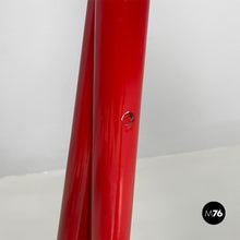 Load image into Gallery viewer, Red wood and fabric folding tub chair, 1980s