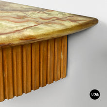 Load image into Gallery viewer, Wall console with onyx and wood, 1950s