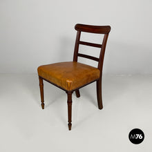 Carica l'immagine nel visualizzatore di Gallery, Chairs in wood and leather, 1930s
