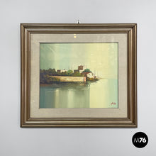 Load image into Gallery viewer, Oil painting with wooden frame, 1970s