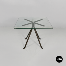 画像をギャラリービューアに読み込む, Coffee table in metal and glass Cuginetto by Enzo Mari for Driade, 1970s