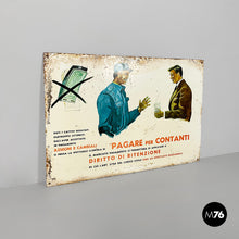 将图片加载到图库查看器,Rectangular metal sign, 1950s