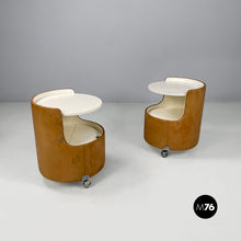 Load image into Gallery viewer, Bedside tables mod. Lullaby by Luigi Massoni for Poltrona Frau, 1960s