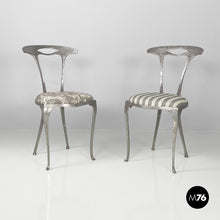 画像をギャラリービューアに読み込む, Metal and fabric chairs by Palladio, 1950s