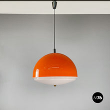 Load image into Gallery viewer, Orange plastic chandelier, 1970s