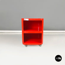 将图片加载到图库查看器,Red plastic modular chest of drawers by Anna Castelli for Kartell, 1970s