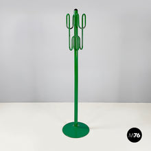 画像をギャラリービューアに読み込む, Floor coat hanger in green metal, 1970s