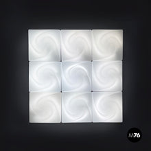 Load image into Gallery viewer, Wall lamps in white plexiglass, 1980s