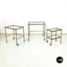 将图片加载到图库查看器,Brass and glass carts, 1960s