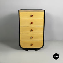 Load image into Gallery viewer, Chest of drawers in light and black wood, 1930s