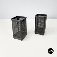 将图片加载到图库查看器,Black metal and plastic baskets by Neolt, 1980s