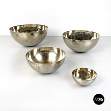 画像をギャラリービューアに読み込む, Metal hemisphere serving bowls by Danese, 1970s