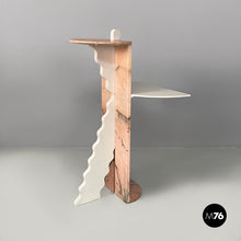 Load image into Gallery viewer, Display stand in white and pink marble, 1970s