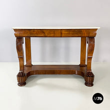画像をギャラリービューアに読み込む, Wall console in marble and wood, early 1800s