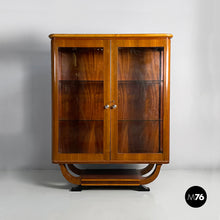 画像をギャラリービューアに読み込む, Display cabinet in wood and glass, 1930s