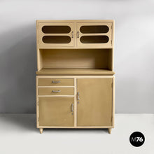 Load image into Gallery viewer, Sideboard in glass and beige wood, 1940s