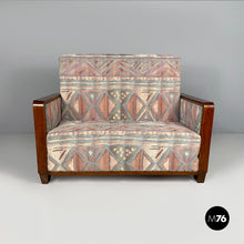 Charger l'image dans la galerie, Sofa in fabric and wood, 1930s