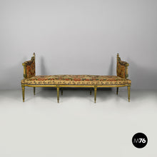 Load image into Gallery viewer, Bench in wood and fabric, 1800s