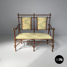 将图片加载到图库查看器,Sofa in fabric and bamboo, 1930s