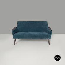 Charger l'image dans la galerie, Green velvet sofa, 1950s
