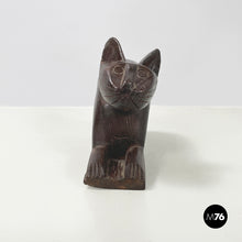 画像をギャラリービューアに読み込む, Wooden cat jewelry box or object holder, 1920s