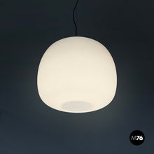 Charger l'image dans la galerie, Chandelier in opaline glass, 1950s