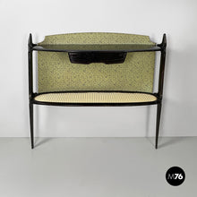 画像をギャラリービューアに読み込む, Console in wood, fabric and straw, 1950s