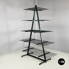 Load image into Gallery viewer, Bookcases in dark green metal, 1980s