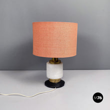画像をギャラリービューアに読み込む, Glass and fabric table lamp by Stilnovo, 1960s